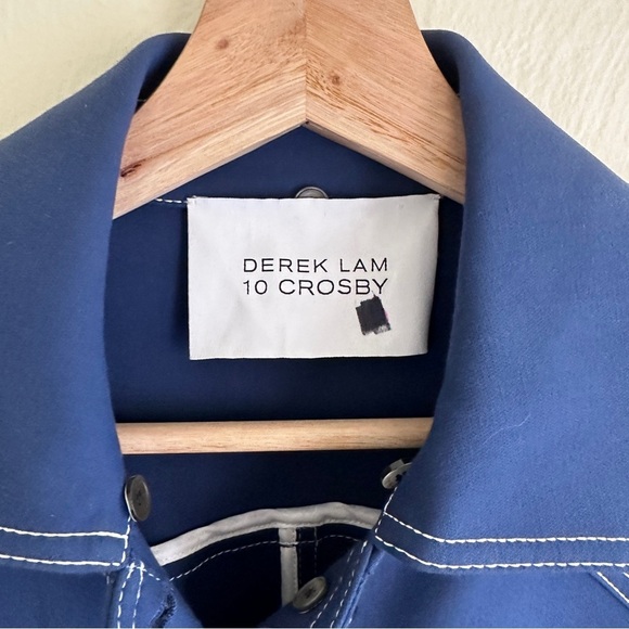 Derek Lam 10 Crosby Belted Collar Button Jacket - Picture 4 of 8